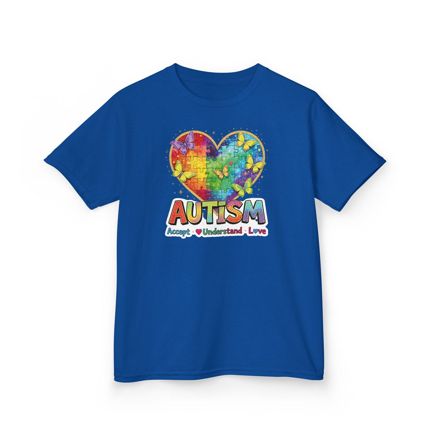 Autism Puzzle Heart Kids Tee | Accept Understand Love
