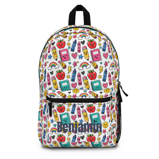 Sticker Bomb School Pattern Backpack | Backpack, Cute Sticker Collage Design
