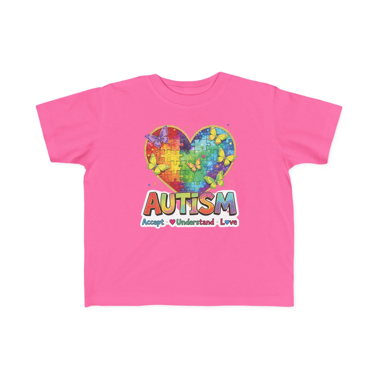 Autism Puzzle Heart Toddler Tee | Accept Understand Love