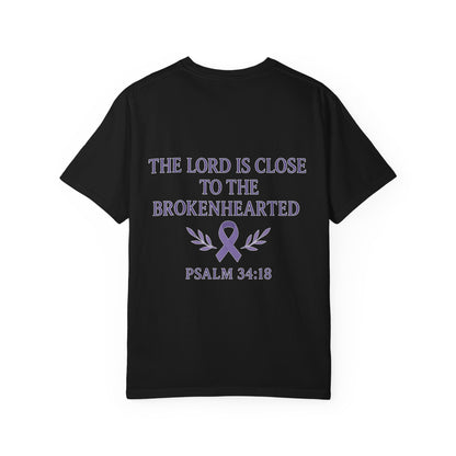 Garment-Dyed T-Shirt with Inspirational Quote, Unisex Motivational Tee, Gift for Faith, Comfort Clothing, Christian Apparel, Awareness