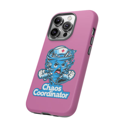Chaos Coordinator Phone Case, Fun Nurse Gift, Tough Cases for Healthcare Heroes, Unique Cell Phone Cover, Funny Medical Humor/ Pink