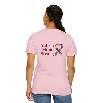 Autism Mom Strong T-shirt | Autism Awareness Puzzle Ribbon