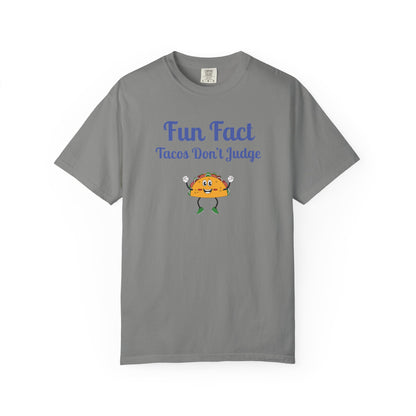 Fun Fact Taco Unisex Tee - Humorous Foodie Shirt, Gift for Taco Lovers, Casual Wear, Cute Graphic Tee