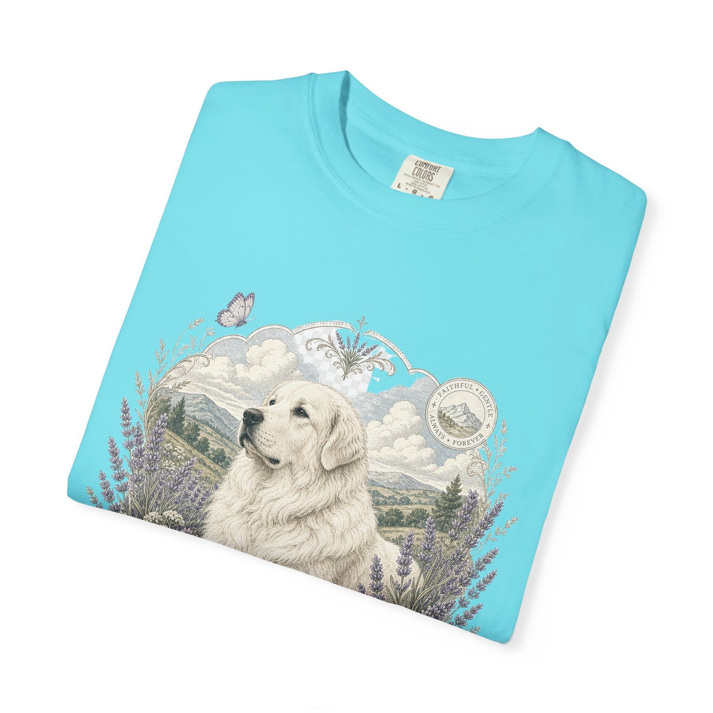 Great Pyrenees Guardian of My Heart T-Shirt | Mountain Dog Illustration