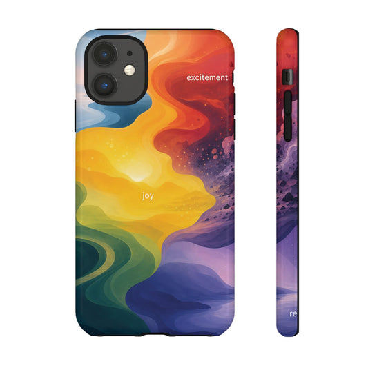 Emotion Spectrum Wave Tough Case | Colorful Abstract Phone Case