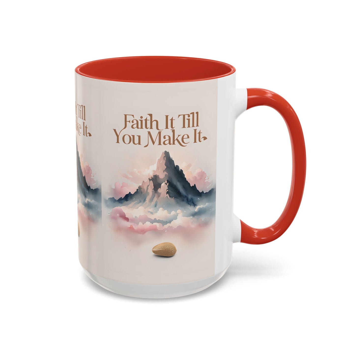 Faith It Till You Make It Coffee Mug, Motivational Drinkware, Inspirational Gift, Morning Coffee Cup, Self-Help Mug