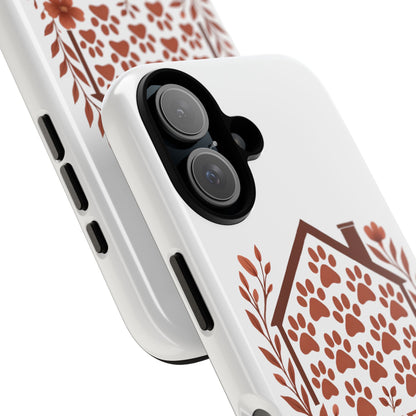 Cute Pet Phone Case, Home is Where the Paw Is, Animal Lover Gift, Phone Cover for Dog or Cat Owners