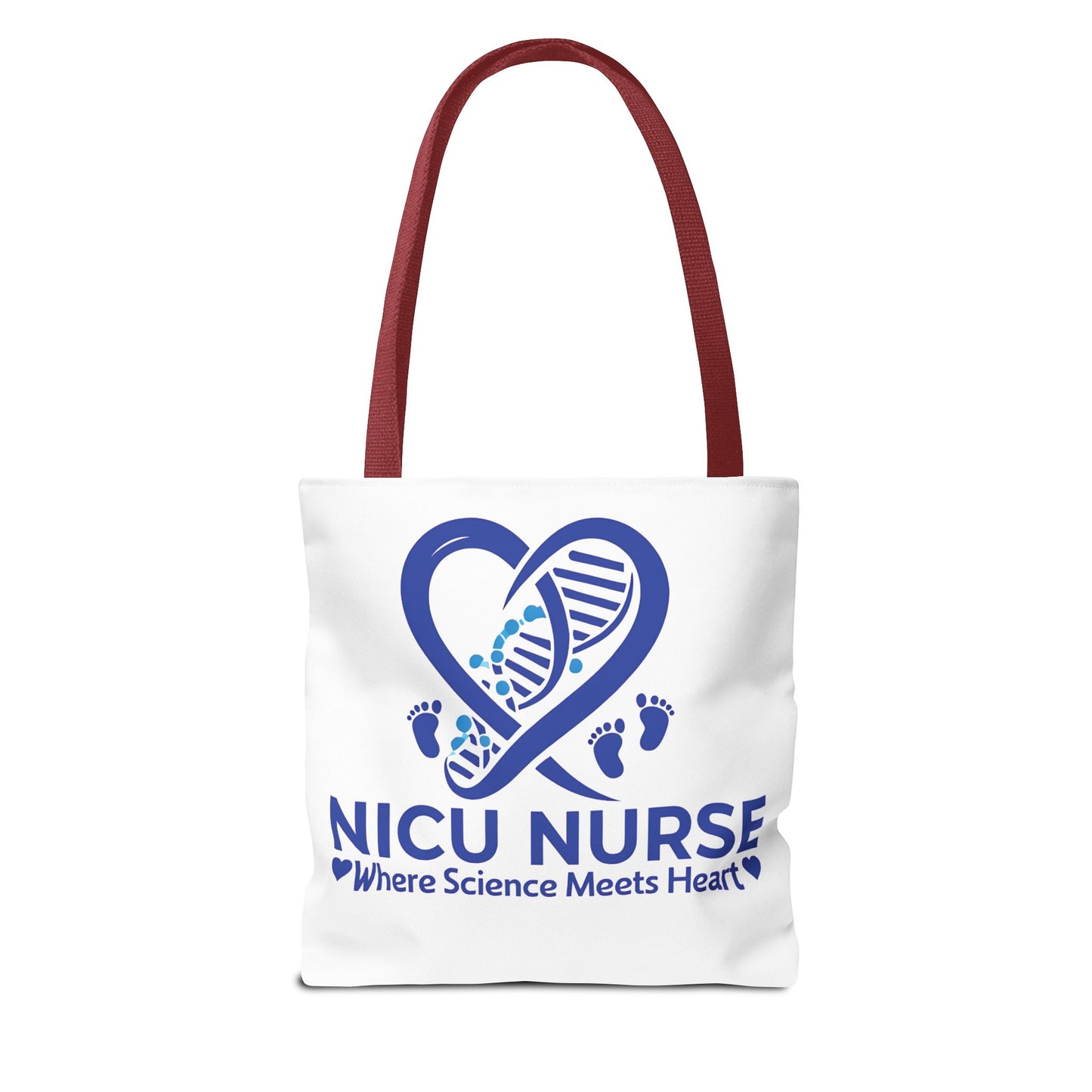 NICU Nurse Tote Bag, Science Meets Heart Bag, Gift for Nurses, Healthcare Tote, Personalized Nurse Gift