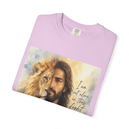 Jesus Lion of Judah t-shirt | I am not alone in this fight Christian tee