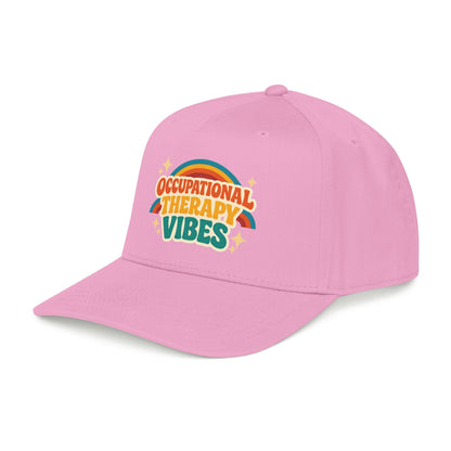 Occupational Therapy Vibes Cap | Retro Rainbow Mid Profile Baseball Cap