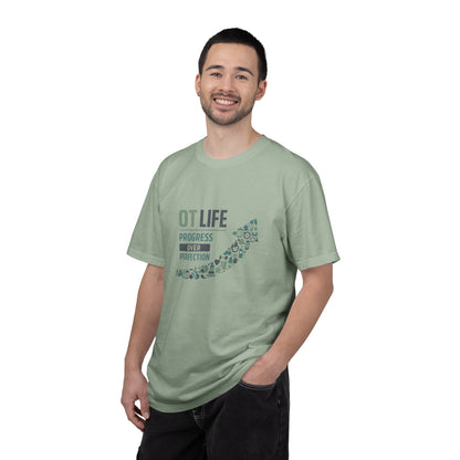 OT Life Progress Over Perfection T-Shirt | Occupational Therapy Arrow Design