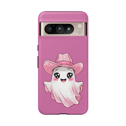 Cute Ghost Phone Case - Fun, Whimsical, Kawaii, Halloween, Gift Idea, Pink Ghost Design