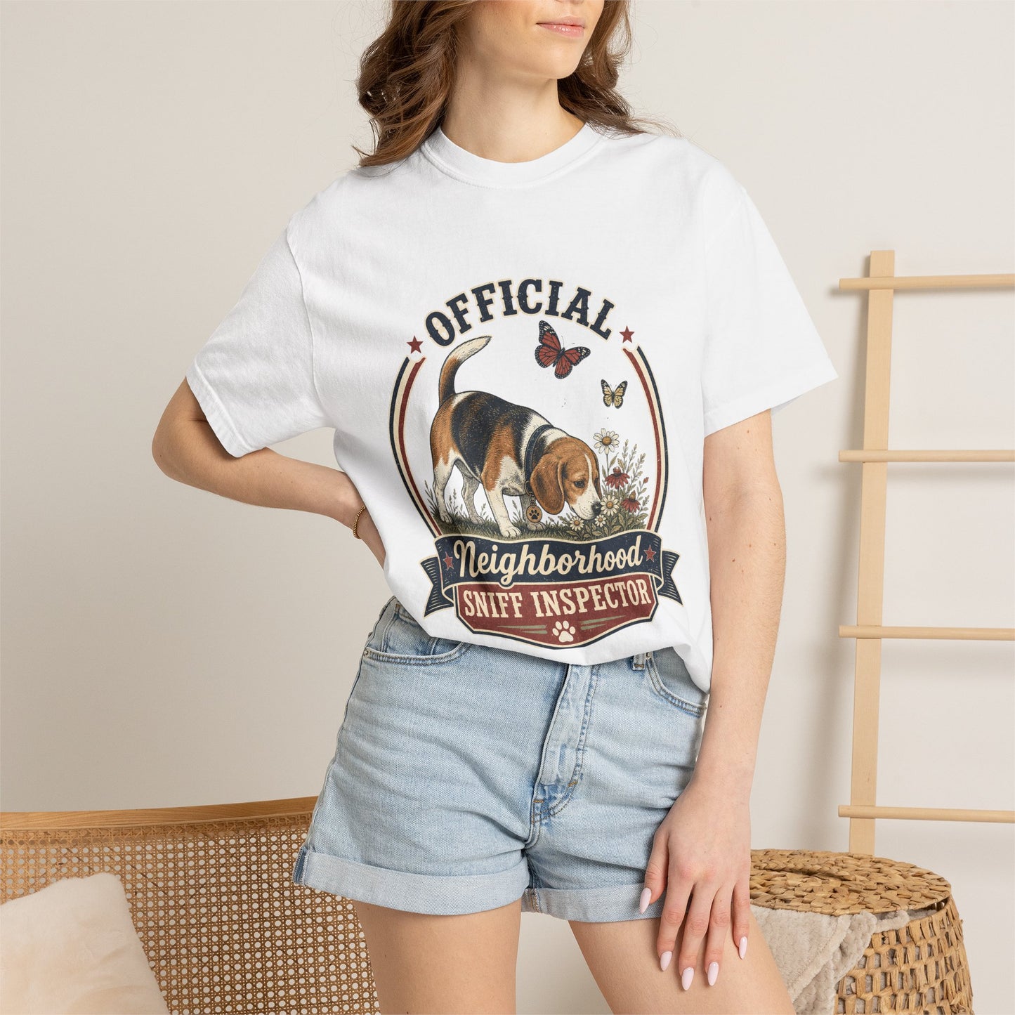 Official Neighborhood Sniff Inspector Beagle T-Shirt | Dog Lover Tee