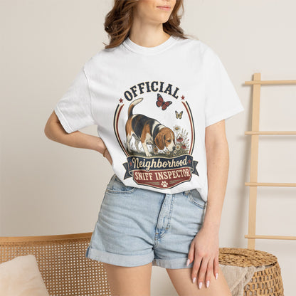 Official Neighborhood Sniff Inspector Beagle T-Shirt | Dog Lover Tee
