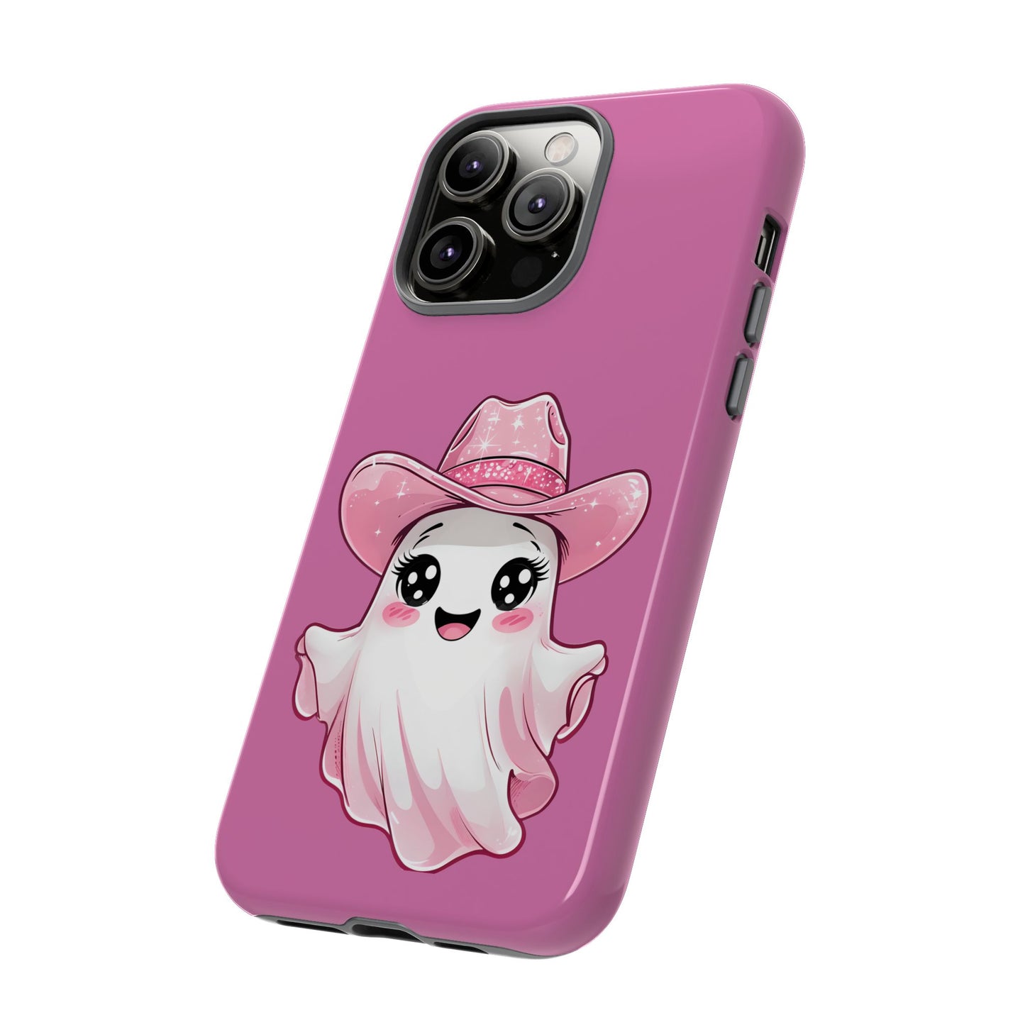 Cute Ghost Phone Case - Fun, Whimsical, Kawaii, Halloween, Gift Idea, Pink Ghost Design