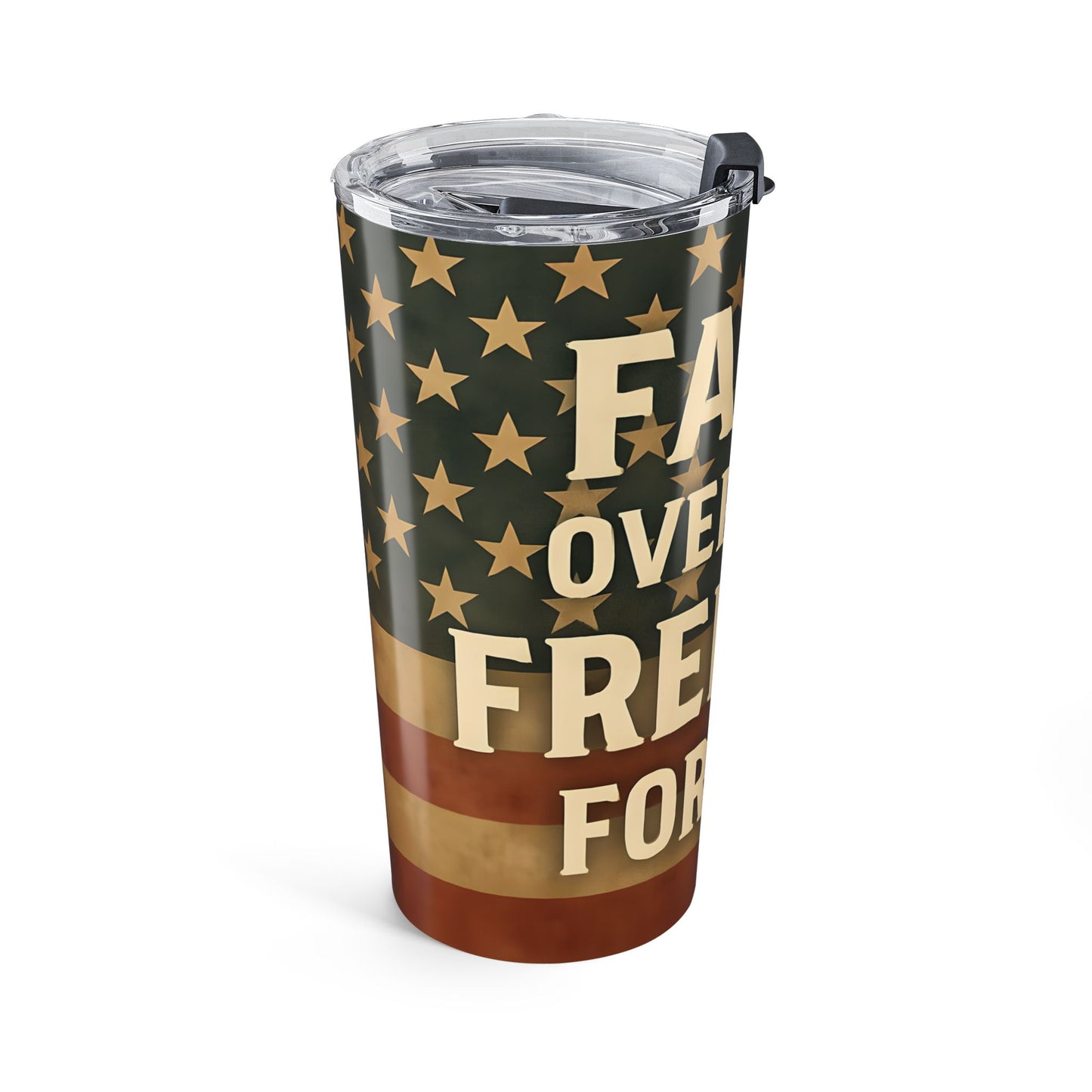 Faith Over Fear Freedom Forever Tumbler, Christian Gift, Inspirational Drinkware, Religious Quote Cup, Motivational Travel Mug, Positive