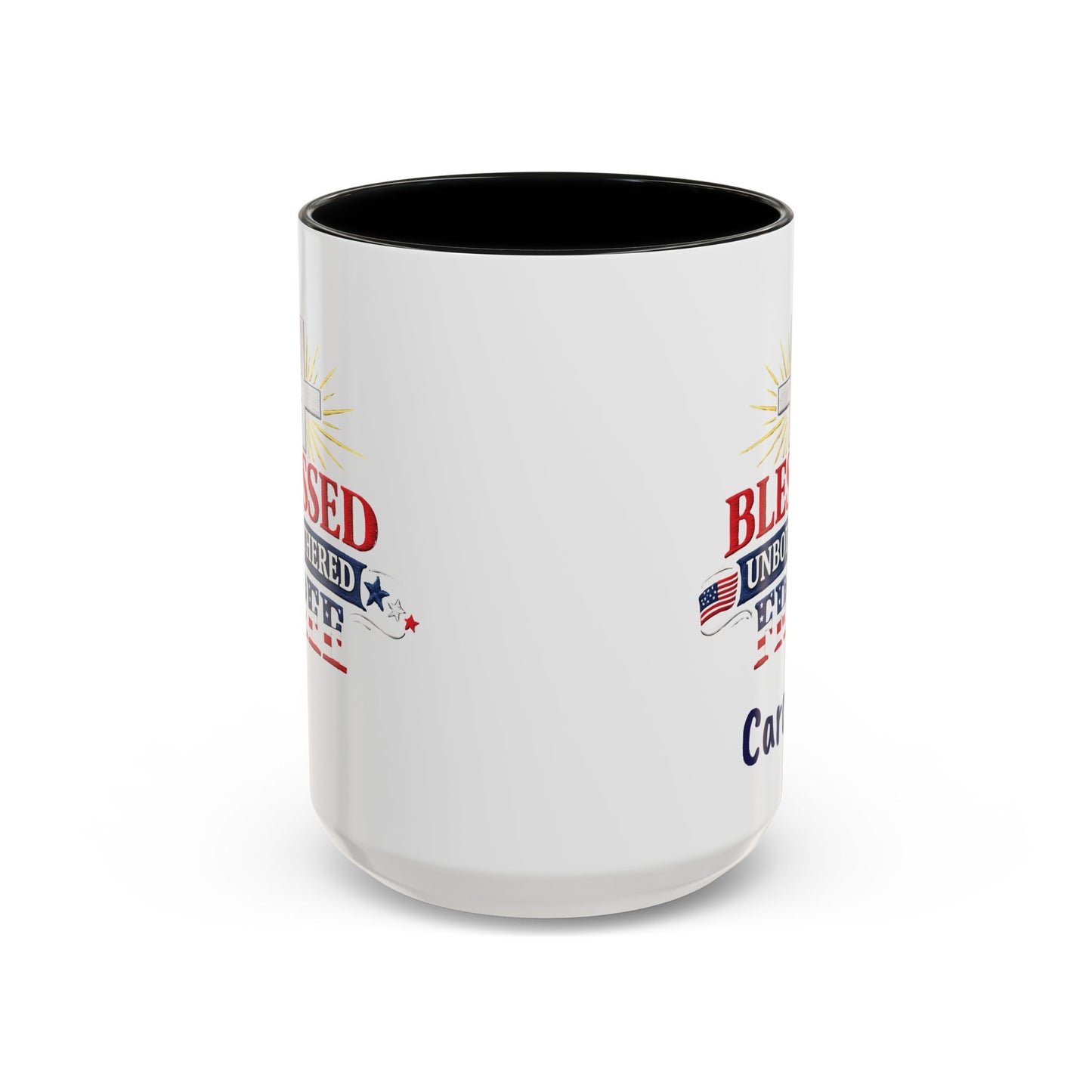 Blessed Unbothered Free, Coffee Mug | Accent Coffee Mug