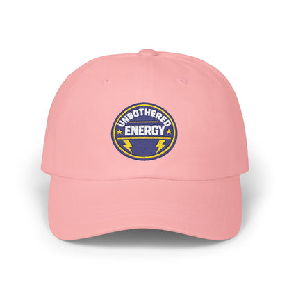 Unbothered Energy embroidered patch Classic Dad Cap | Lightning Bolt Dad Hat