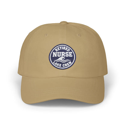 Retired Nurse Lake Crew Dad Cap | Embroidered Patch Adjustable Hat