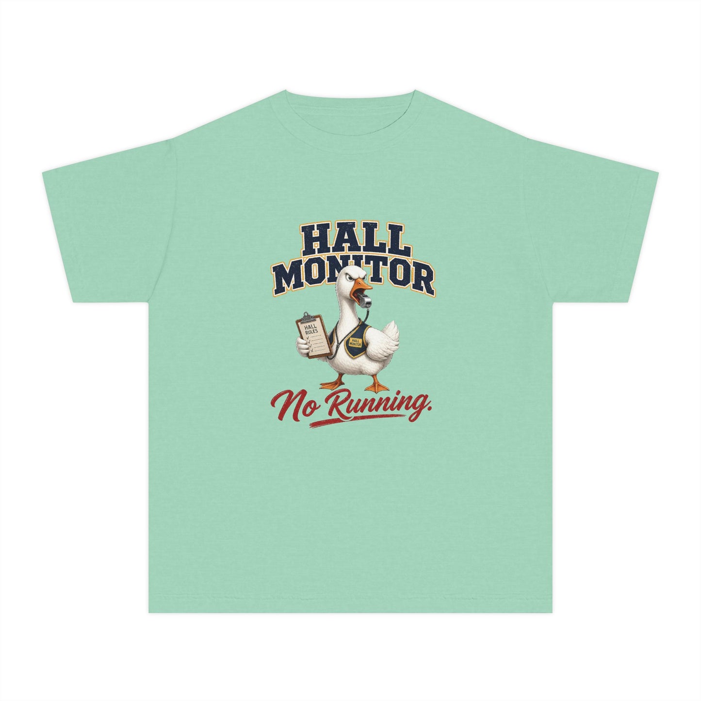 Hall Monitor Goose No Running Tee | Kids school safety shirt