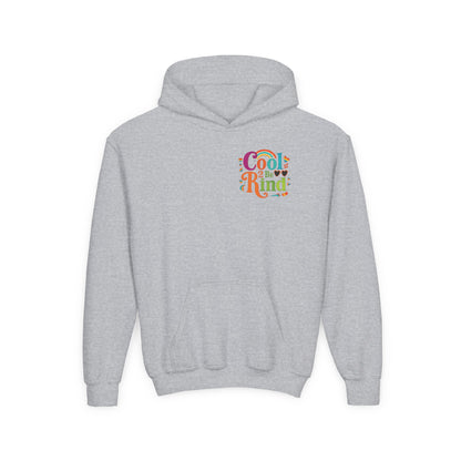 Cool 2 Be Kind Hoodie | Youth Hooded Sweatshirt, Colorful Rainbow Kindness Design