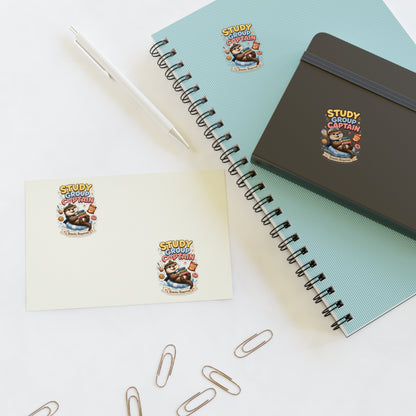 Study Group Captain Otter Sticker | Otter with Snacks Kiss-Cut Sticker