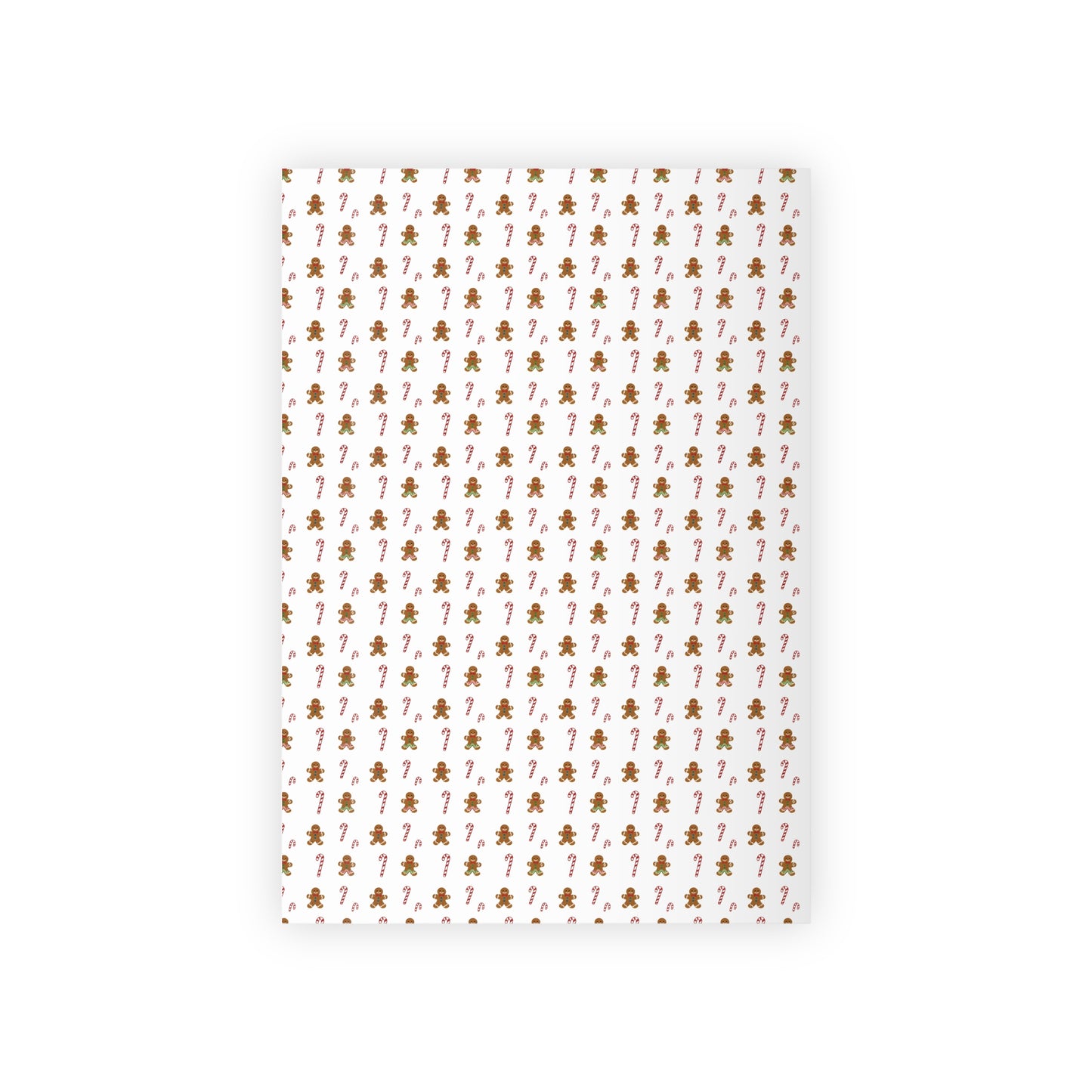 Gingerbread Cookie Pattern Gift Wrapping Paper Roll | Christmas Holiday Wrap