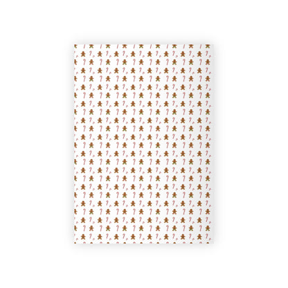 Gingerbread Cookie Pattern Gift Wrapping Paper Roll | Christmas Holiday Wrap