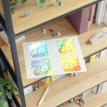 Anxiety? Meet Capybara Sticker Sheet | Cute Capybara Floral Decal