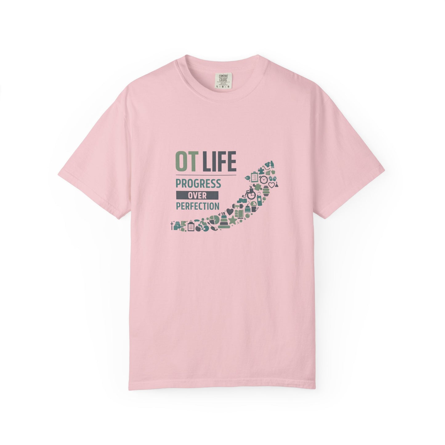 OT Life Progress Over Perfection T-Shirt | Occupational Therapy Arrow Design