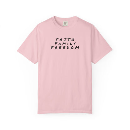 Faith Family Freedom Unisex T-shirt, Christian Tee, Faith Over Fear Shirt, Religious Apparel, Inspirational Clothing