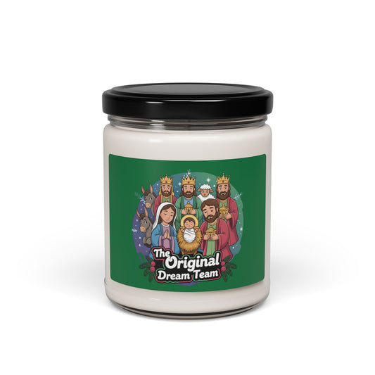 Nativity 'The Original Dream Team' Candle, Soy Jar 9oz | Christmas Decor