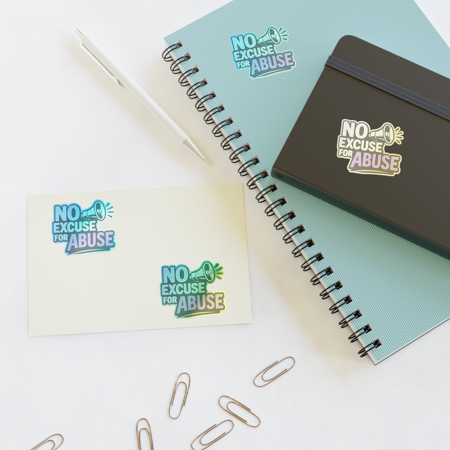 Empowerment Sticker Sheets - No Excuse for Abuse | Protest Stickers, Advocacy Decor, Gift for Social Activists, Awareness Campaigns