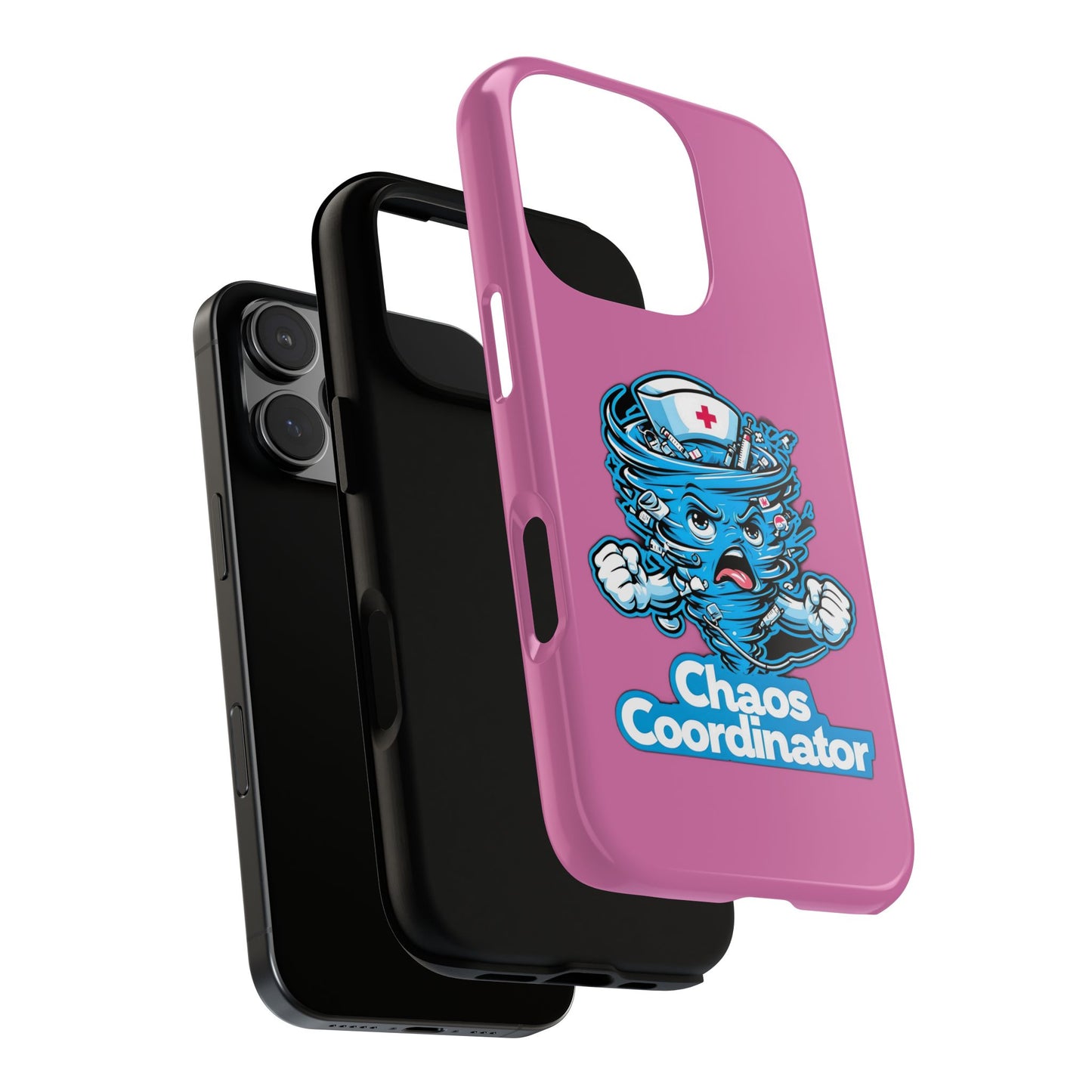 Chaos Coordinator Phone Case, Fun Nurse Gift, Tough Cases for Healthcare Heroes, Unique Cell Phone Cover, Funny Medical Humor/ Pink