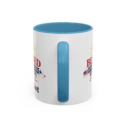 Blessed Unbothered Free, Coffee Mug | Accent Coffee Mug