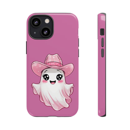 Cute Ghost Phone Case - Fun, Whimsical, Kawaii, Halloween, Gift Idea, Pink Ghost Design
