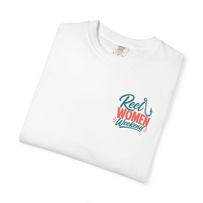 Reel Women Weekend T-shirt | Fishing Hook Typography Tee