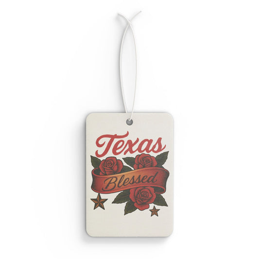 Texas Blessed Car Air Freshener - Floral Air Freshener, Home Fragrance, Gift for Texas Lovers, Car Decor, Blessing Decor