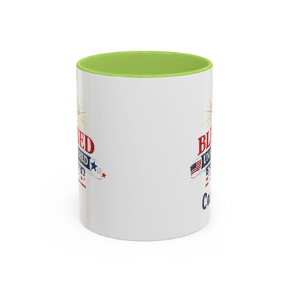 Blessed Unbothered Free, Coffee Mug | Accent Coffee Mug