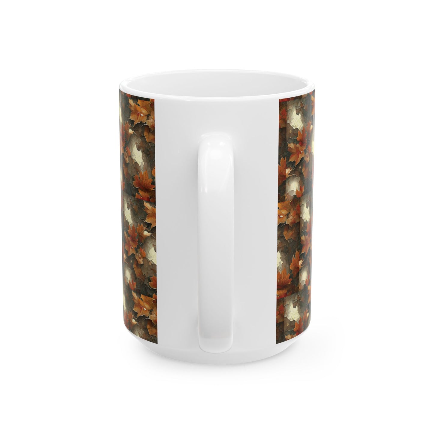 Autumn Leaves Ceramic Mug, Fall Drinkware, Coffee Tea Cup, Seasonal Home Decor, Gift for Nature Lovers