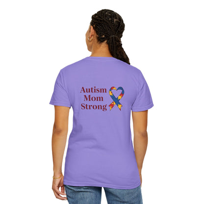 Autism Mom Strong T-shirt | Autism Awareness Puzzle Ribbon
