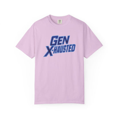 Gen X-Hausted Unisex T-shirt, Forgot Again Found Out Funny Tee, Gen X Humor Gift, Retro 80s 90s Shirt, Vintage Style Clothing