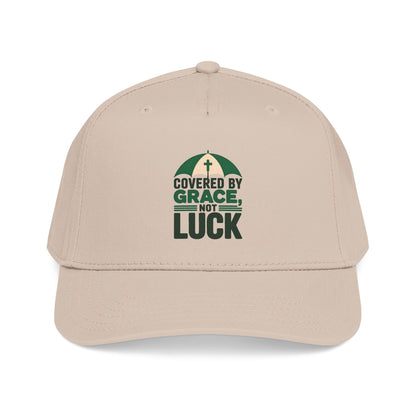 Covered by Grace Not Luck baseball cap | Christian faith hat