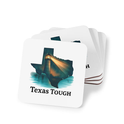Coasters, Texas Tough Lighthouse Design, Disaster Relief Coaster Set, Lone Star State Decor, Resilient Texas Drink Coasters, Coastal Home