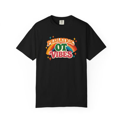 Pediatric OT Vibes T-shirt | Retro Rainbow Occupational Therapy Tee