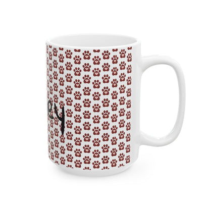 Paw Print Ceramic Mug - Perfect for Pet Lovers, Dog/Cat Gifts, Coffee/Tea Drinkware, Animal Enthusiasts, Birthday/Anniversary