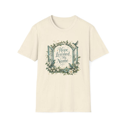 Hope Learned My Name T-Shirt | Abuse Survivor Inspiration