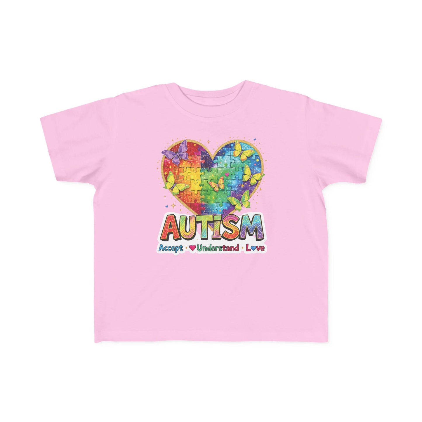 Autism Puzzle Heart Toddler Tee | Accept Understand Love