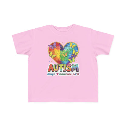 Autism Puzzle Heart Toddler Tee | Accept Understand Love