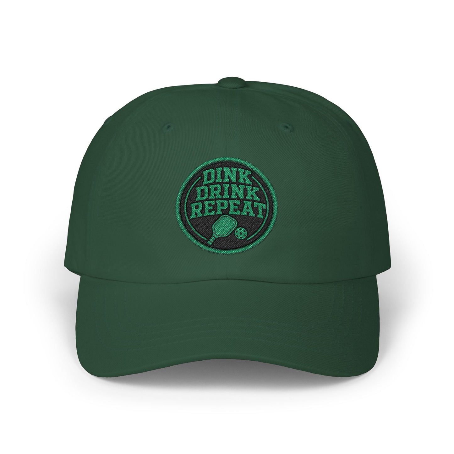 Dink Drink Repeat Dad Cap | Embroidered Pickleball Patch